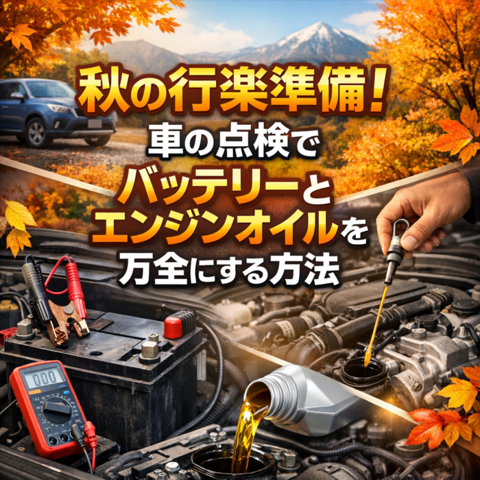 秋の行楽準備！車の点検でバッテリーとエンジンオイルを万全にする方法